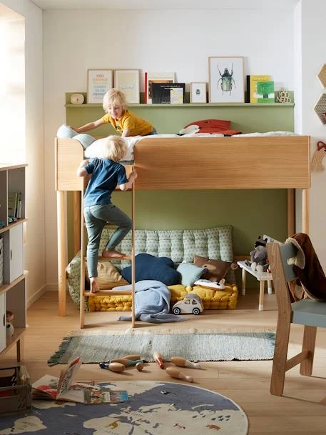 Lit Mi-hauteur LIGNE CONFETTI NATURE Marron - Vertbaudet – Image 4