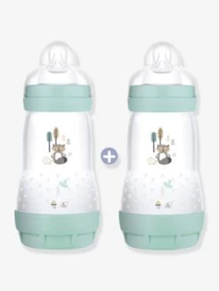 Lot De 2 Biberons 260 Ml MAM Easy Start Anti-colique Nature Guardian Nature Aqua - Mam