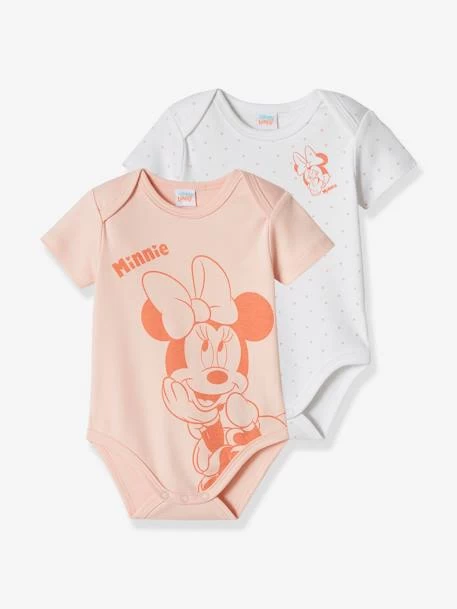 Lot De 2 Bodies Bébé Fille Disney® Minnie Pêche - Minnie