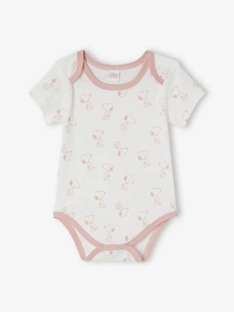 Lot De 2 Bodies Bébé Fille Snoopy Peanuts® Lot Blanc Et Rose - Snoopy – Image 3