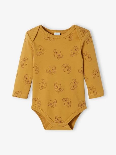 Lot De 2 Bodies Bébé Garçon Disney® Le Roi Lion Jaune Fonce Uni Avec Decor - Disney – Image 3