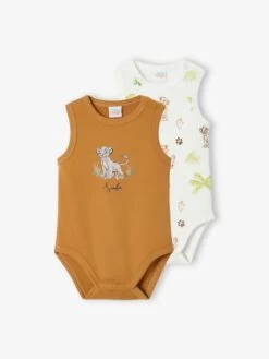 Lot De 2 Bodies Bébé Garçon Disney® Le Roi Lion Caramel - Disney