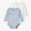 Lot De 2 Bodies Manches Longues Bébé Ouverture Naissance Noisette - Vertbaudet