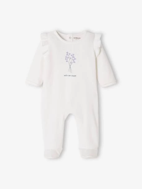 Lot De 2 Dors-bien Bébé Fille En Velours Lot Blanc - Vertbaudet – Image 2