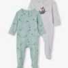 Lot De 2 Dors-bien Bébé Garçon En Coton Lot Vert Céladon - Vertbaudet