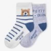 Lot De 2 Paires De Chaussettes "coquin" Bébé Gris Chiné - Vertbaudet