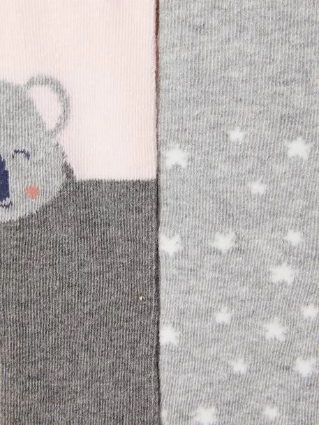 Lot De 2 Paires De Collants Bébé En Maille Pois/koala Lot Gris Chiné - Vertbaudet – Image 2