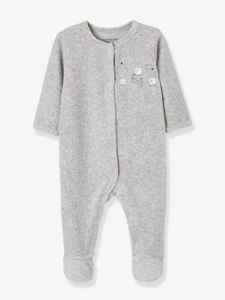 Lot De 2 Pyjamas Bébé En Velours Ouverture Naissance Nuage Lot Ivoire - Vertbaudet – Image 3