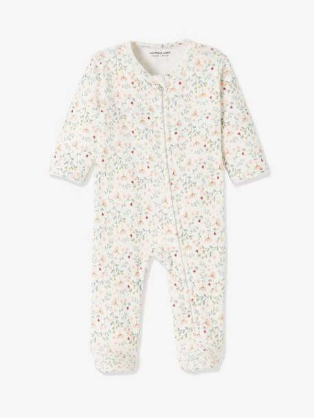 Lot De 2 Pyjamas Bébé Ouverture Dos En Velours « Lovely » Lot Ivoire - Vertbaudet – Image 3