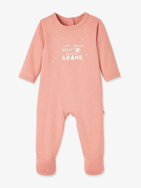 Lot De 2 Pyjamas Bébé Ouverture Naissance En Coton Bio Bois De Rose Foncé - Vertbaudet – Image 2