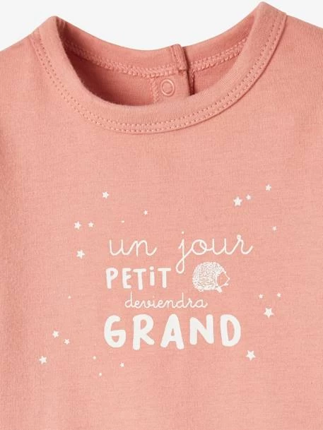 Lot De 2 Pyjamas Bébé Ouverture Naissance En Coton Bio Bois De Rose Foncé - Vertbaudet – Image 5