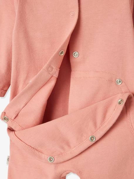 Lot De 2 Pyjamas Bébé Ouverture Naissance En Coton Bio Bois De Rose Foncé - Vertbaudet – Image 6