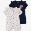 Lot De 2 Pyjamas Combishort Bébé Fille Lot Encre - Vertbaudet