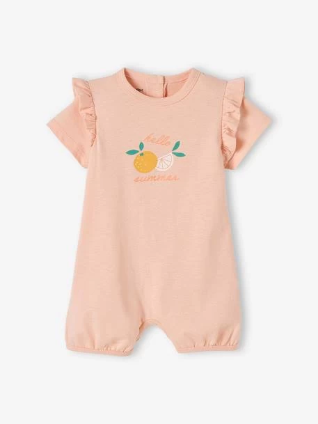 Lot De 2 Pyjamas Combishort Bébé Fille Ouverture Dos Lot Rose Pâle - Vertbaudet – Image 2