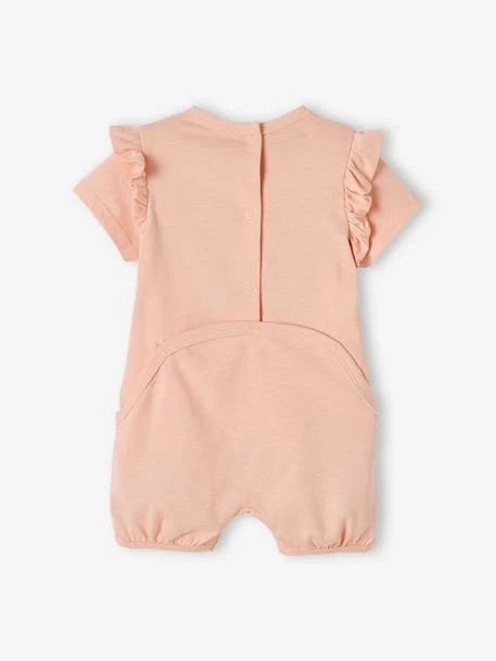Lot De 2 Pyjamas Combishort Bébé Fille Ouverture Dos Lot Rose Pâle - Vertbaudet – Image 4