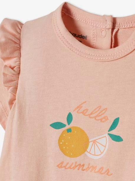 Lot De 2 Pyjamas Combishort Bébé Fille Ouverture Dos Lot Rose Pâle - Vertbaudet – Image 5