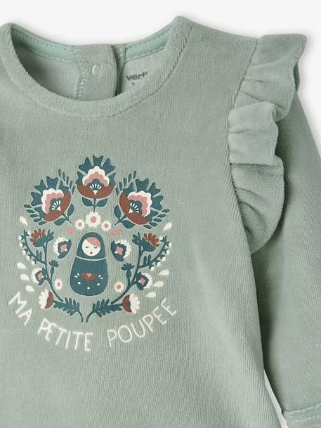 Lot De 2 Pyjamas En Velours Bébé Fille Lot Ivoire - Vertbaudet – Image 5