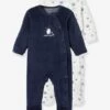 Lot De 2 Pyjamas "Frissons D'hiver" Bébé En Velours Lot Encre - Vertbaudet