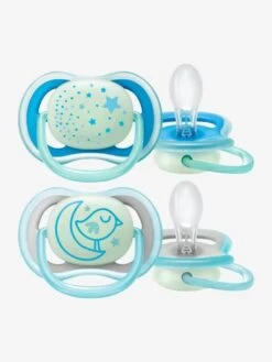 Lot De 2 Sucettes 6-18 Mois Phosphorescentes Ultra Air Night Philips AVENT Bleu - Philips Avent