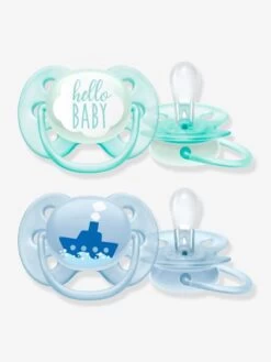 Lot De 2 Sucettes Ultra Douces 1er âge Philips AVENT Lapin Blanc - Philips Avent