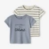 Lot De 2 T-shirts Basics Bébé Manches Courtes écru - Vertbaudet