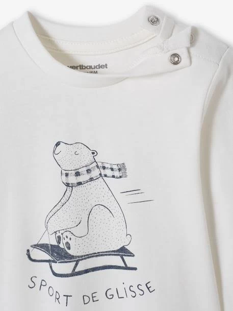 Lot De 2 T-shirts Bébé Motif Animal Et Rayé BASICS Lot Ivoire - Vertbaudet – Image 4