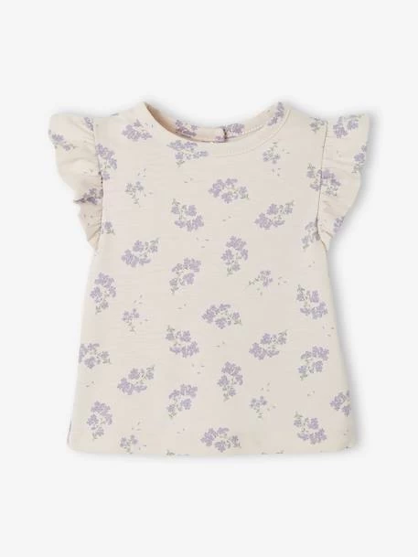 Lot De 2 T-shirts Romantiques Bébé Manches Courtes Lilas Imprimée - Vertbaudet – Image 3