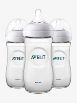 Lot De 3 Biberons 330 Ml Philips AVENT Natural Sans BPA Transparent - Philips Avent