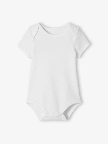 Lot De 3 Bodies Bio Collection Manches Courtes Emmanchure US BASICS Lot Blanc - Vertbaudet – Image 2