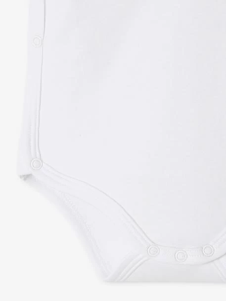 Lot De 3 Bodies Bio Collection Manches Courtes Ouverture Naissance BASICS Lot Blanc - Vertbaudet – Image 5