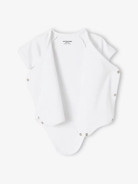 Lot De 3 Bodies Bio Collection Manches Courtes Ouverture Naissance BASICS Lot Blanc - Vertbaudet – Image 6