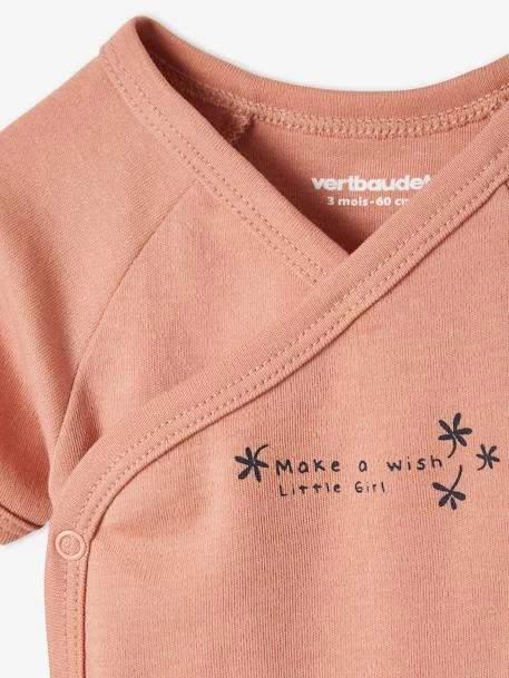 Lot De 3 Bodies Manches Courtes Bébé Ouverture Naissance Lot Blush Foncé - Vertbaudet – Image 6