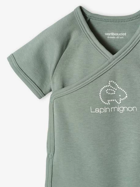 Lot De 3 Bodies Manches Courtes Bébé Ouverture Naissance Vert D'eau - Vertbaudet – Image 6