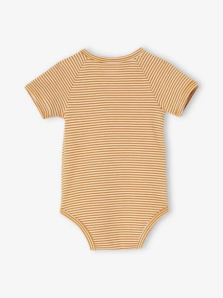 Lot De 3 Bodies Manches Courtes Bébé Ouverture Naissance Lilas - Vertbaudet – Image 5