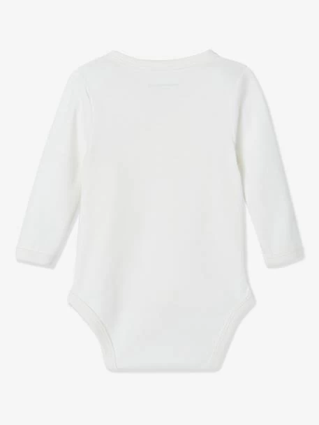 Lot De 3 Bodies Manches Longues En Coton Bio Ouverture Naissance Ivoire - Vertbaudet – Image 5