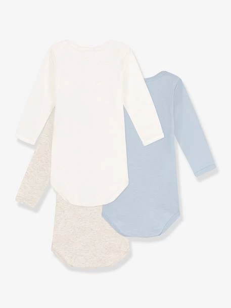 Lot De 3 Bodies Manches Longues En Coton Bio PETIT BATEAU Blanc - Petit Bateau – Image 2