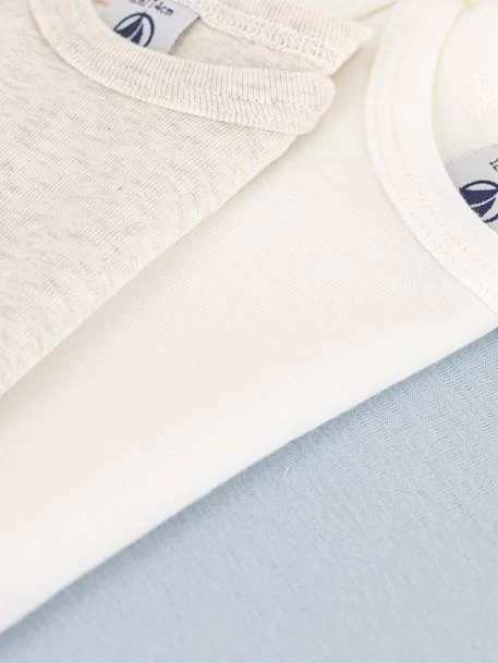 Lot De 3 Bodies Manches Longues En Coton Bio PETIT BATEAU Blanc - Petit Bateau – Image 3