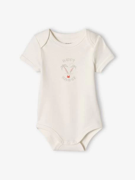 Lot De 3 Bodies "plage" Bébé Emmanchure Américaine Vert D'eau - Vertbaudet – Image 5