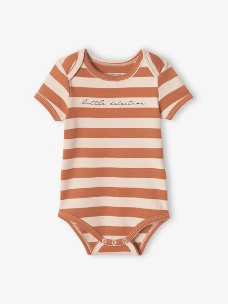 Lot De 3 Bodies "renard" Bébé Manches Courtes Beige Poudré - Vertbaudet – Image 4