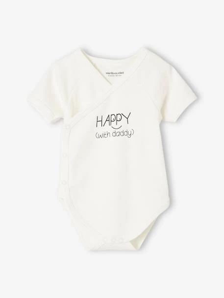 Lot De 3 Bodies "sunshine" Manches Courtes Bébé Ouverture Naissance Lot Encre - Vertbaudet – Image 4