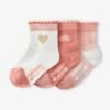 Lot De 3 Paires De Chaussettes C½ur Bébé Fille BASICS Lot Rose Clair - Vertbaudet