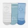 Lot De 3 Paires De Chaussettes "sunny" Bébé Bleu Azur - Vertbaudet