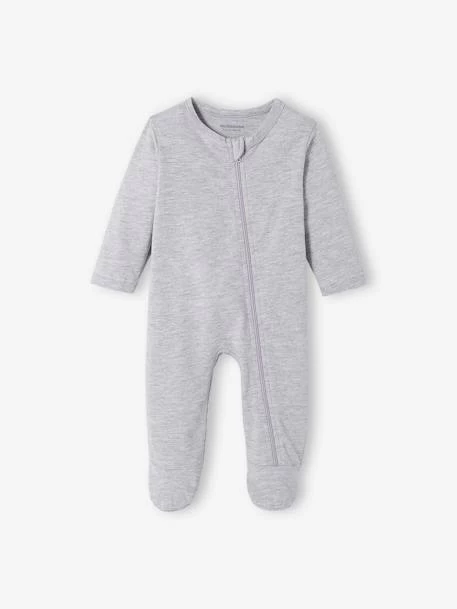 Lot De 3 Pyjamas Bébé En Jersey Ouverture Zippée BASICS Lot Moutarde - Vertbaudet – Image 4