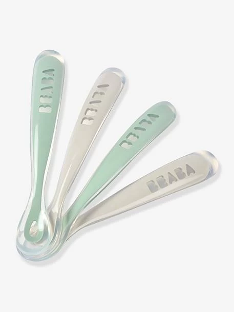 Lot De 4 Cuillères 1er âge BEABA Soft Sans BPA Bleu/gris/ocre - Beaba – Image 5