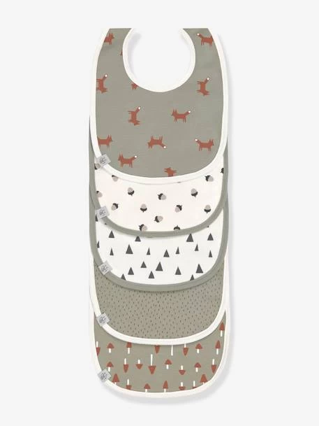 Lot De 5 Bavoirs Bébé LÄSSIG En Coton Biologique Lot De 5 Little Forest Renard - Lassig – Image 6