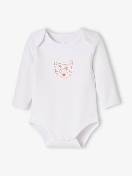 Lot De 5 Bodies « animaux » Bébé Naissance Ouverture US Manches Longues BASICS Lot Ivoire - Vertbaudet – Image 6