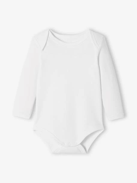 Lot De 5 Bodies Bébé Manches Longues Ouverture US BASICS Lot Blanc - Vertbaudet – Image 2