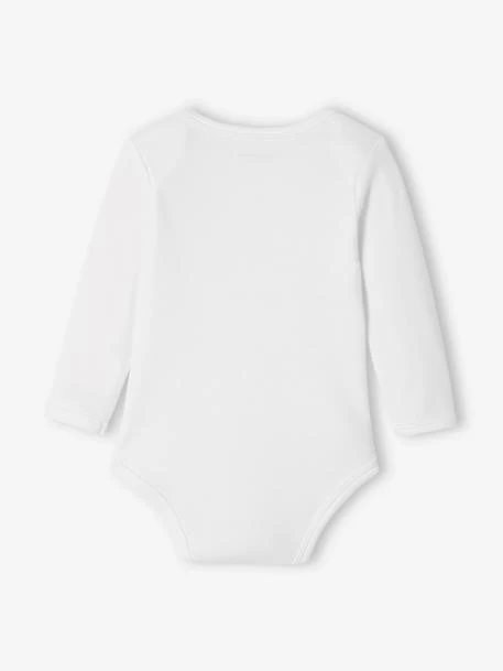Lot De 5 Bodies Bébé Manches Longues Ouverture US BASICS Lot Blanc - Vertbaudet – Image 3