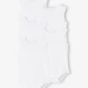 Lot De 5 Bodies Débardeur Bébé En Interlock BASICS Lot Blanc - Vertbaudet