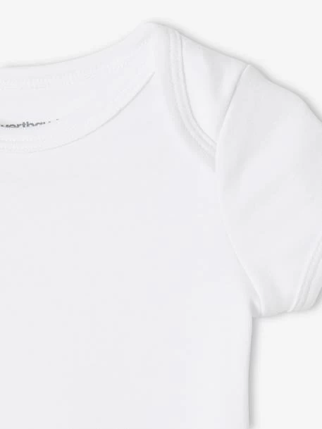 Lot De 5 Bodies En Interlock Bébé Manches Courtes Ouverture US BASICS Lot Blanc - Vertbaudet – Image 5